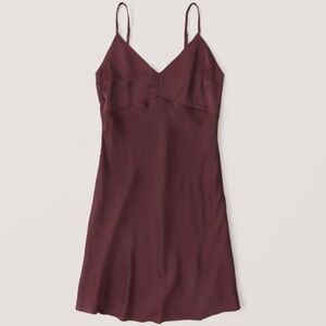 ❌sold❌ People Maroon Burgundy Chemise Mini Slip Dress with Spaghetti Straps XS
